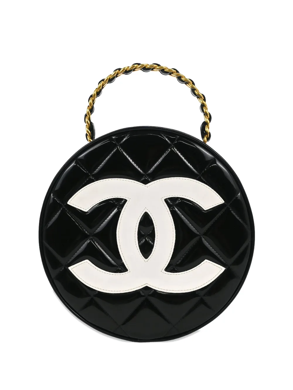 CHANEL Pre-Owned Borsa a mano Vanity in pelle verniciata 1995 - Nero