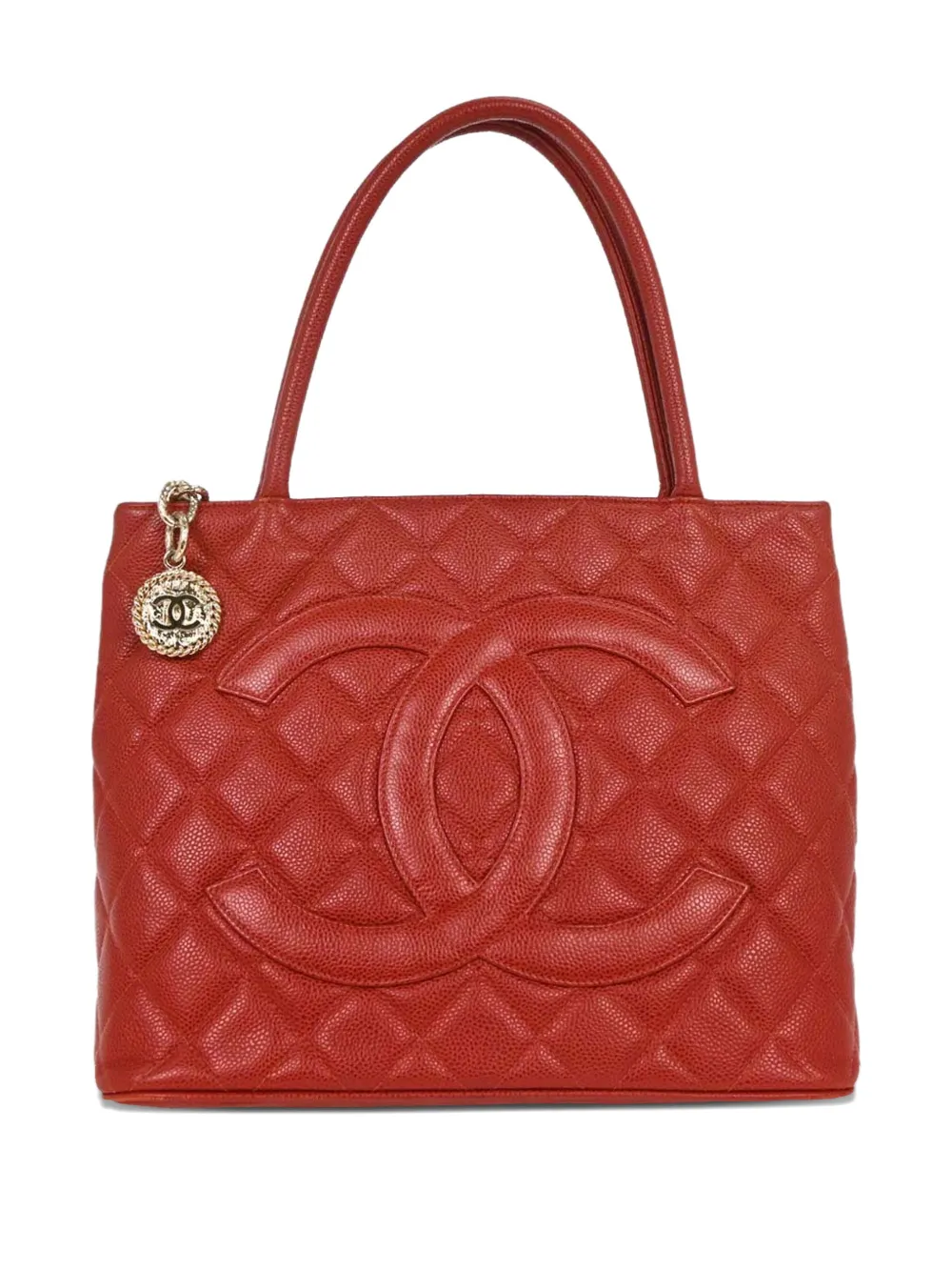CHANEL Pre-Owned Borsa tote Medallion trapuntata 2001-2003 - Rosso