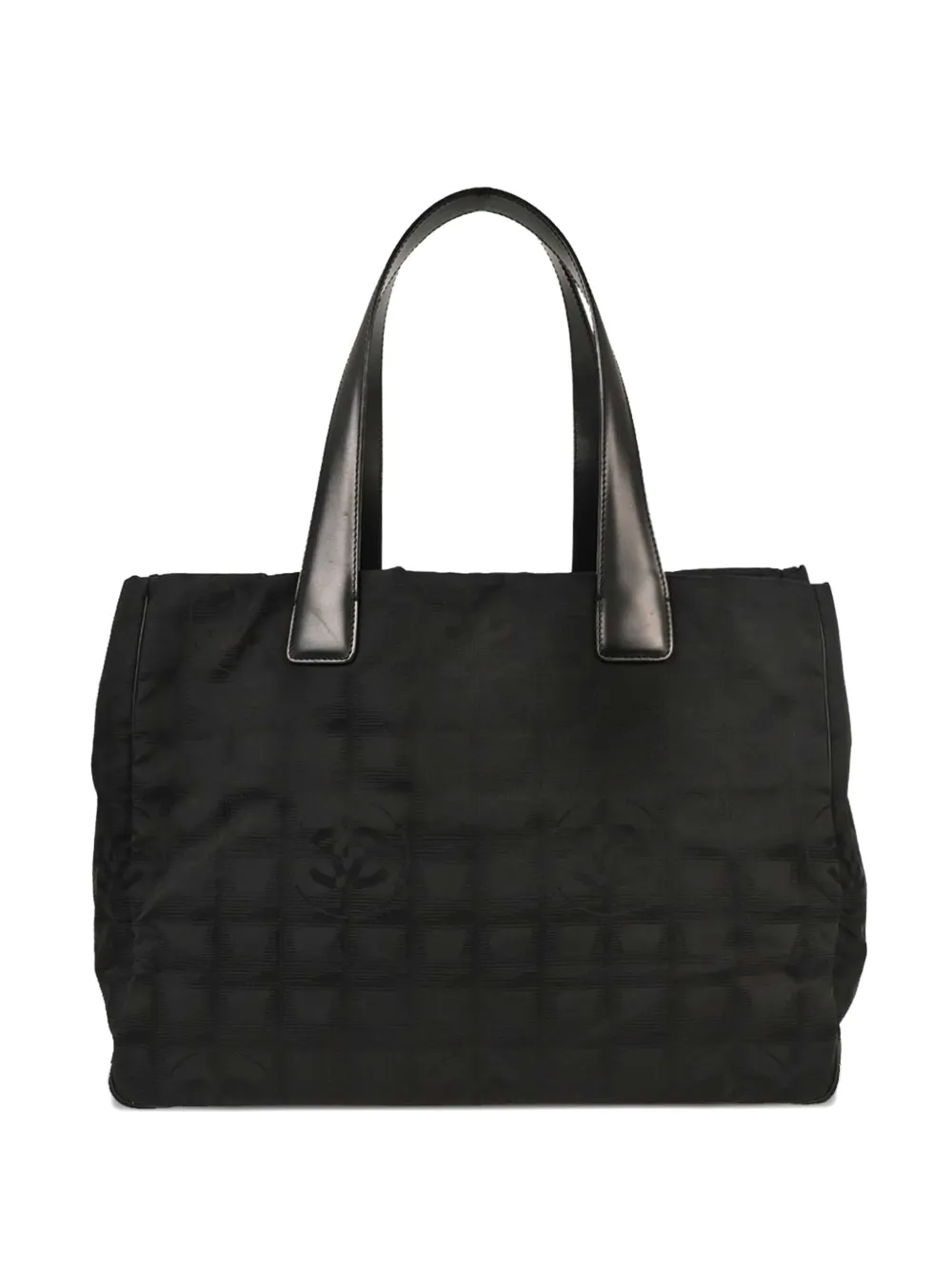 CHANEL Pre-Owned Borsa tote Travel Line jacquard 2005-2006 - Nero