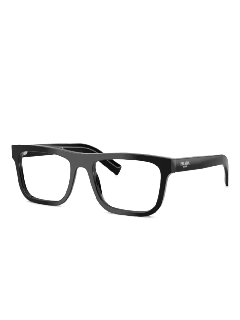 Prada Eyewear vista rectangle-frame glasses - Schwarz