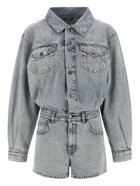 Haikure long-sleeve playsuit