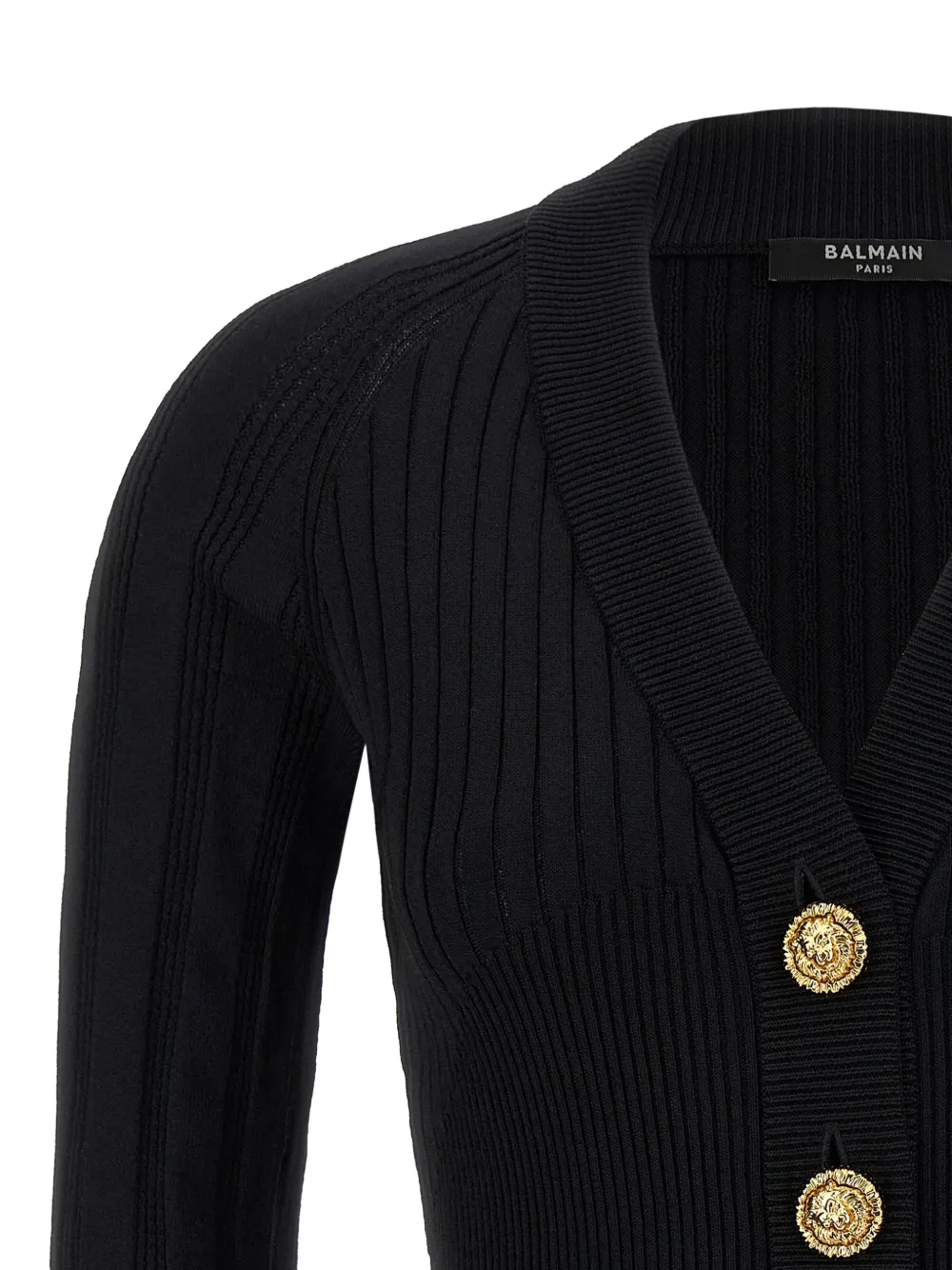  Balmain Button-up Cardigan - Black 