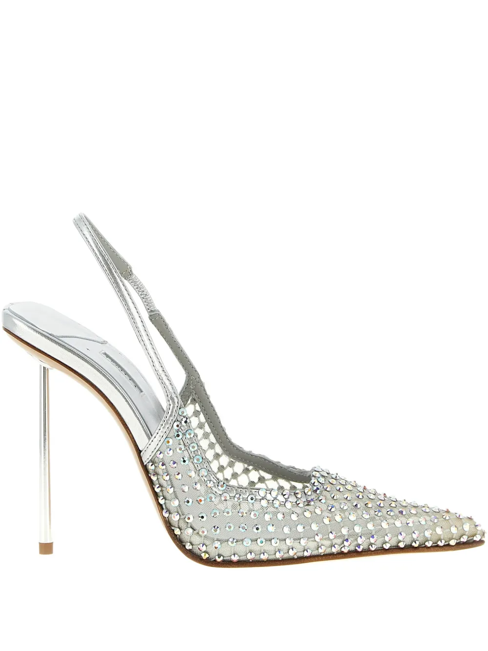Le Silla Gilda rhinestone-embellishment slingback pumps Wit