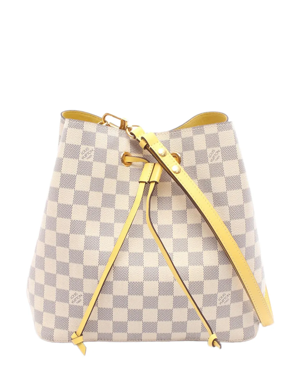 Louis Vuitton Pre-Owned 2019 Damier Azur Neonoe MM bucket bag - Bianco