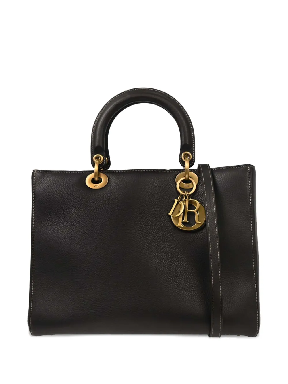 Christian Dior Pre-Owned Borsa tote Lady Dior grande in pelle 2002 - Nero