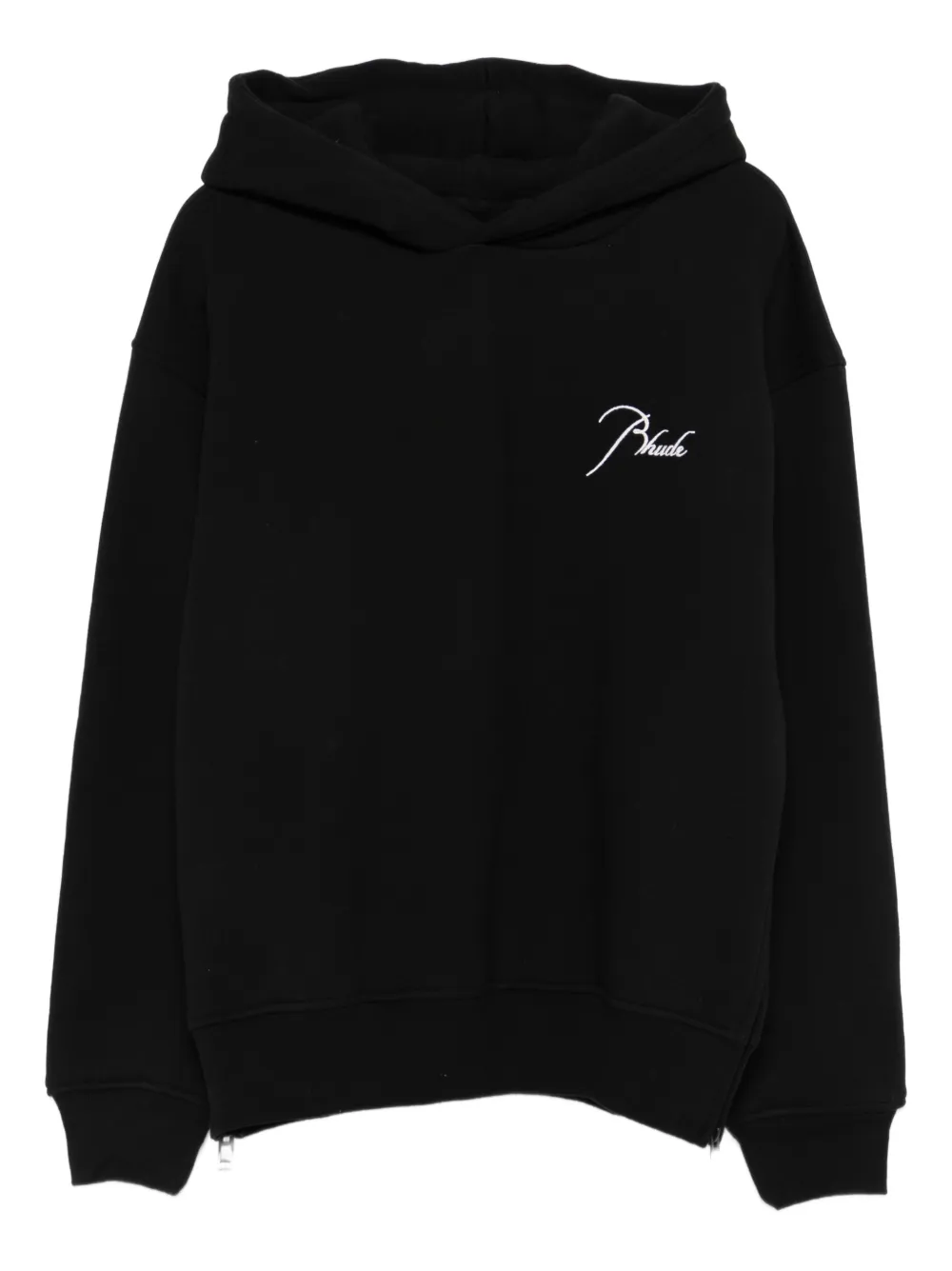RHUDE embroidery zip hoodie - Nero