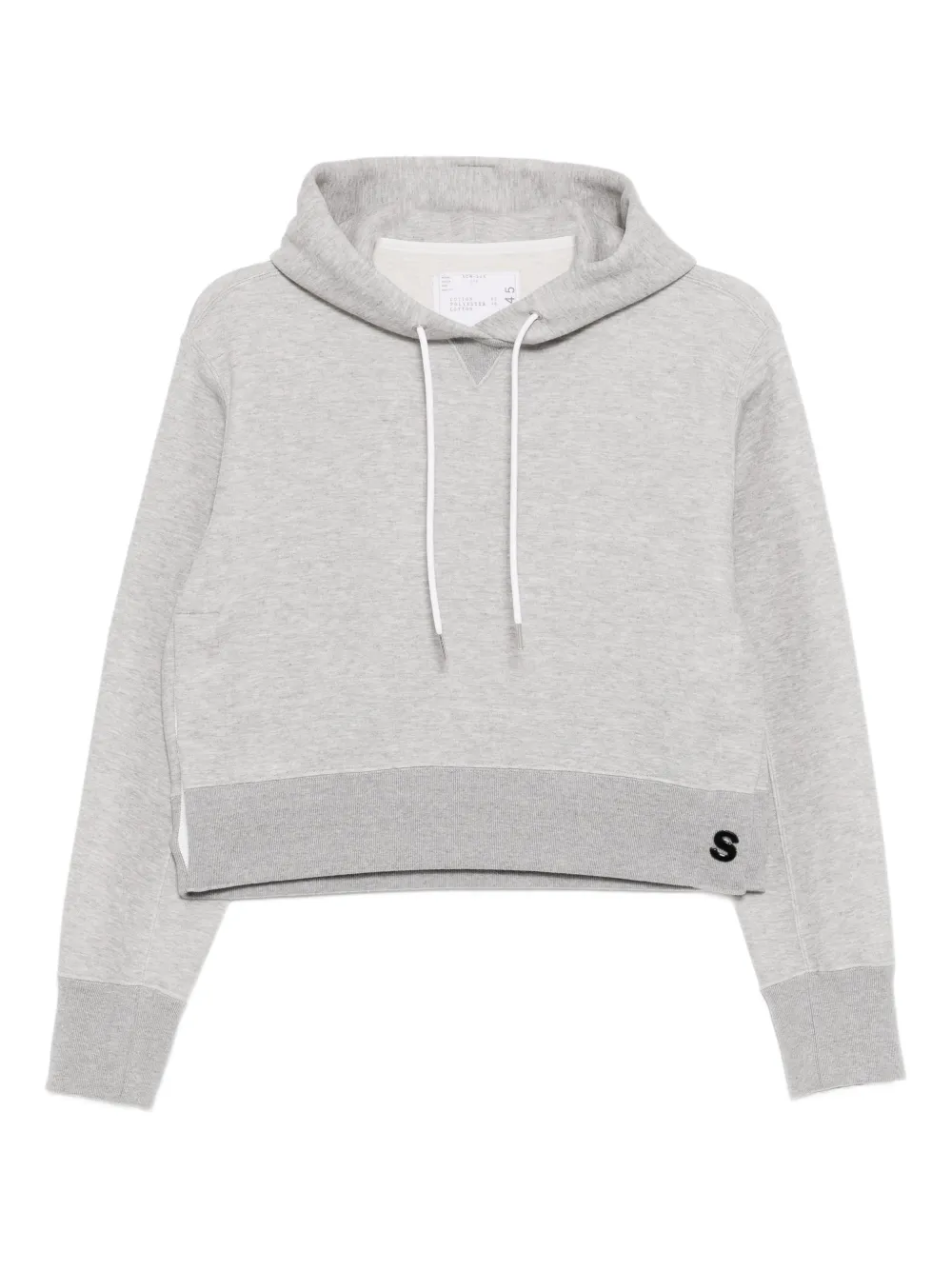 sacai cropped hoodie - Grey