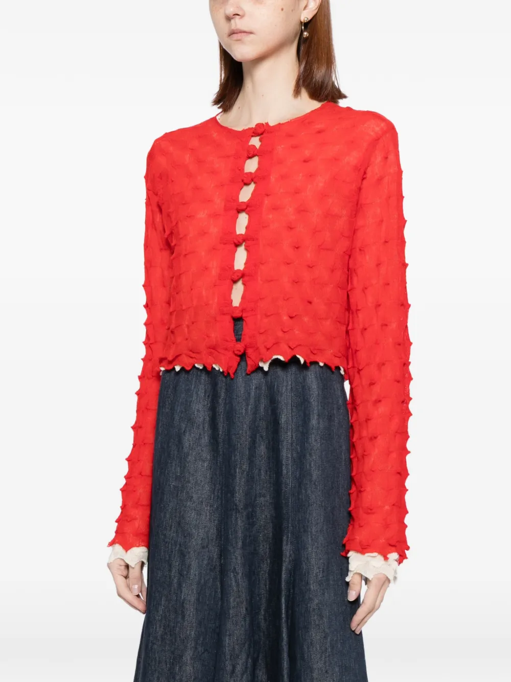  Yanyan Knits Borlor Cardigan - Red 
