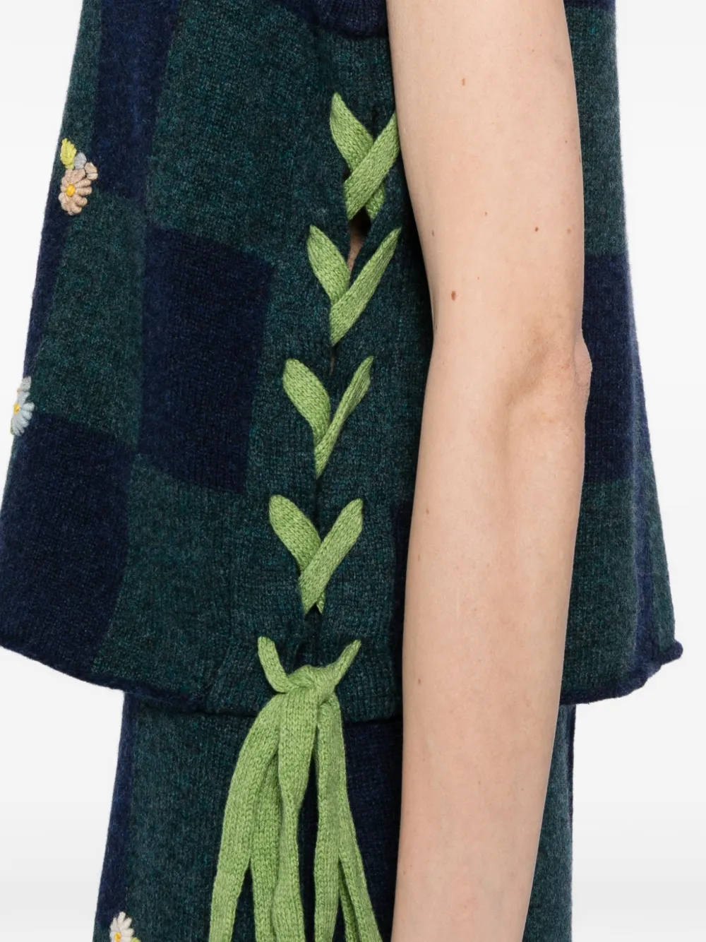 Checked Cardigan