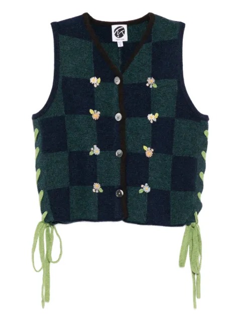 YANYAN KNITS — checked cardigan