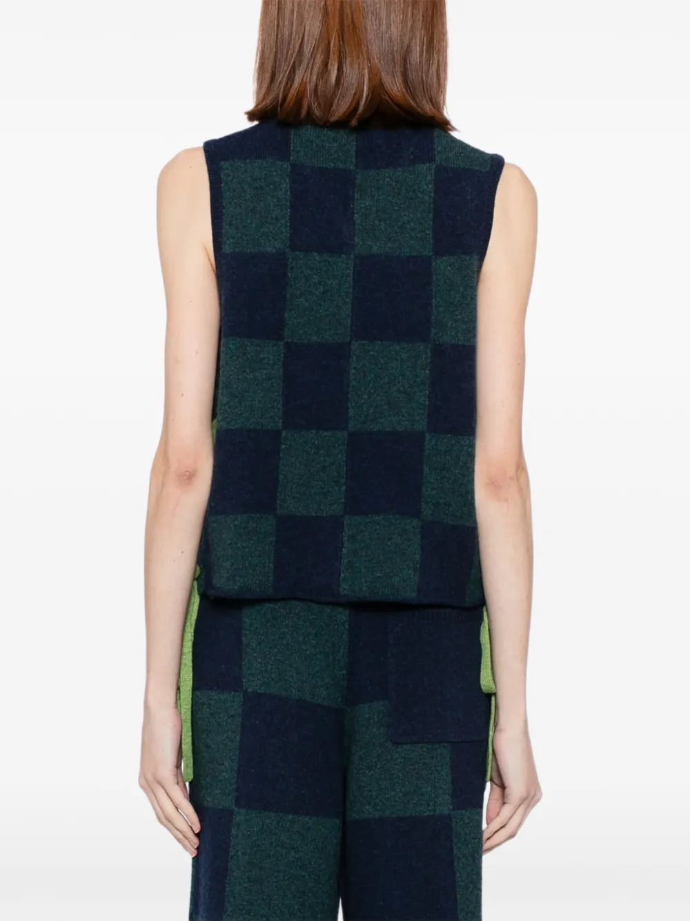 Checked Cardigan