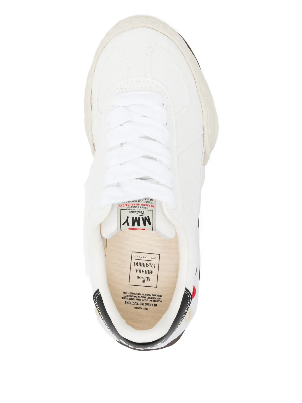 Maison MIHARA YASUHIRO logo-embroidered trainers Wit