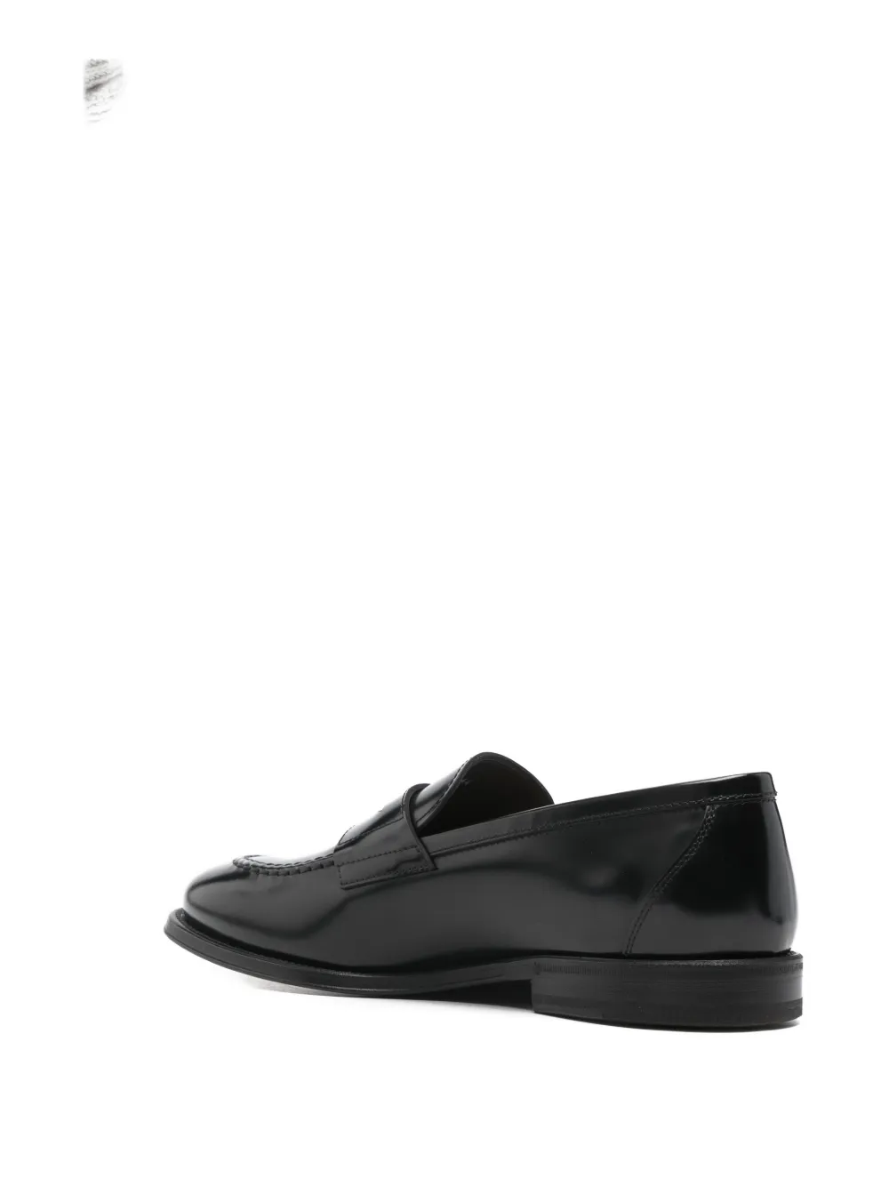 Henderson Baracco penny-strap stitch-detail loafers Zwart