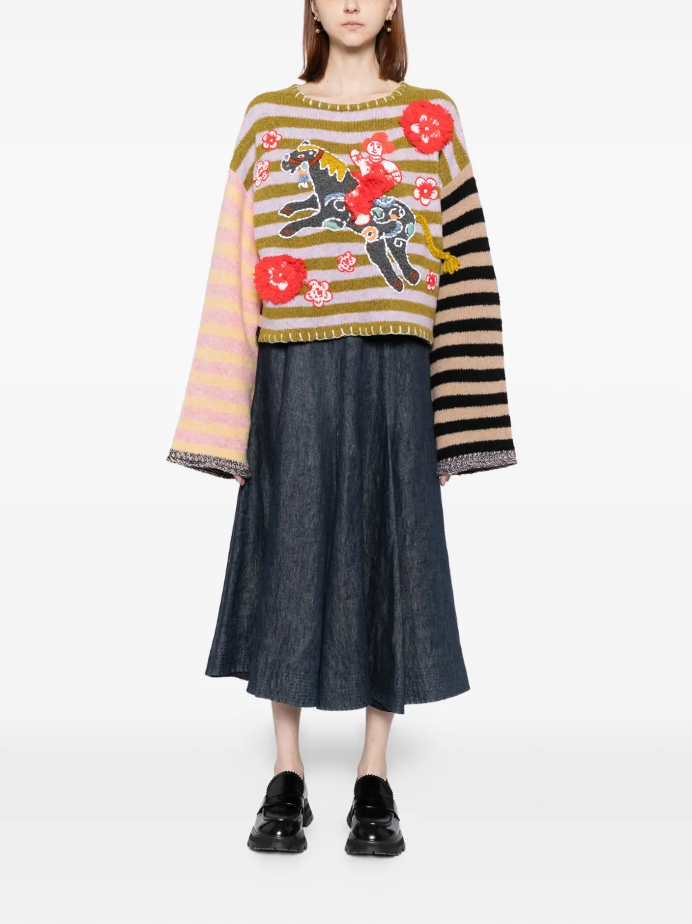  Yanyan Knits Fuzzy-horse Jumper - Purple 