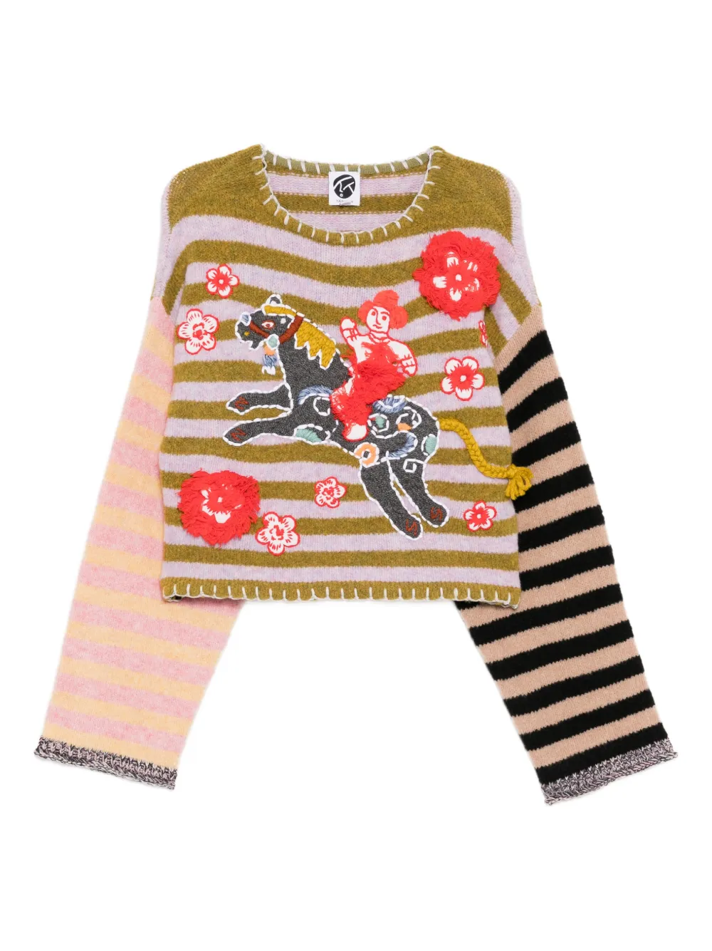 YANYAN KNITS fuzzy-horse jumper - Viola