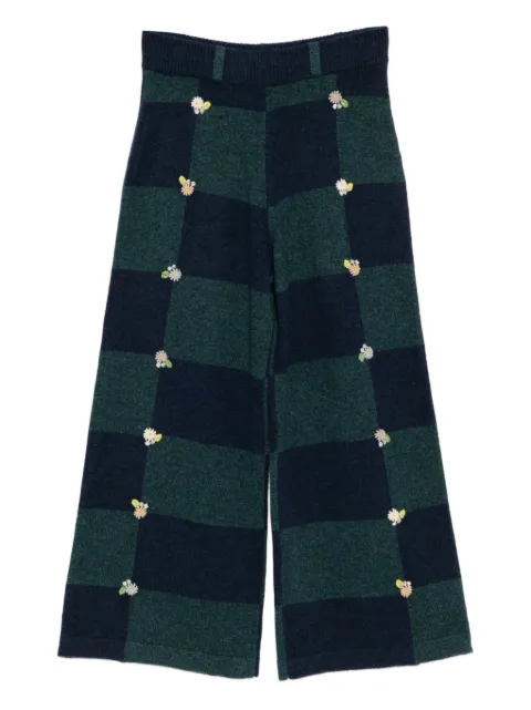 YANYAN KNITS pantalones a cuadros