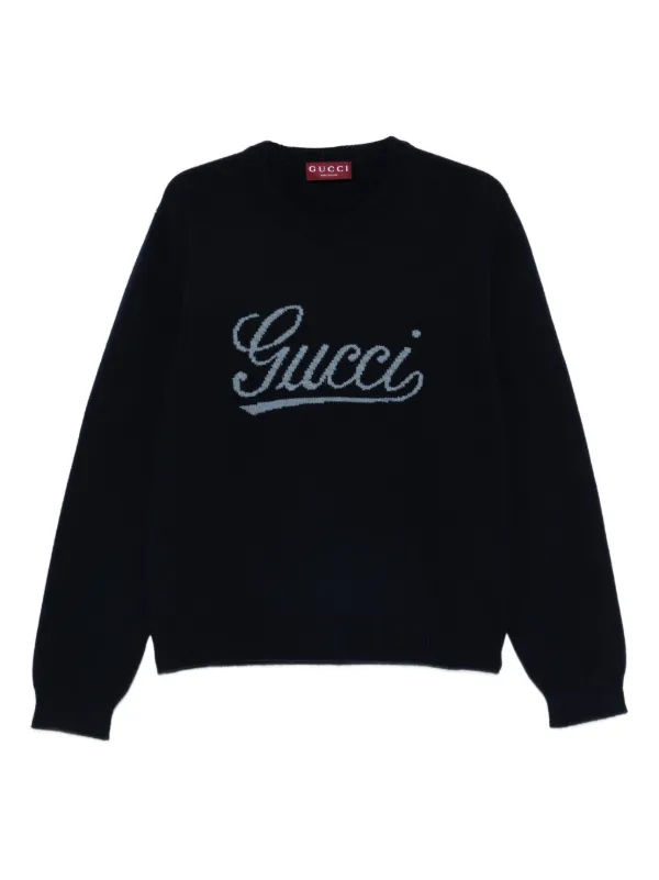Gucci ロゴ セーター | ブルー | FARFETCH JP