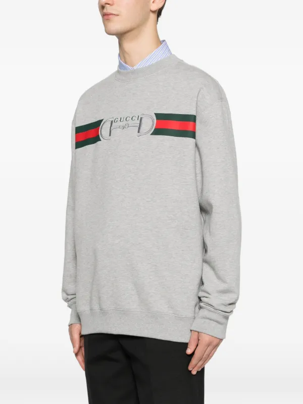 Gucci ストライプ スウェットシャツ | グレー | FARFETCH JP