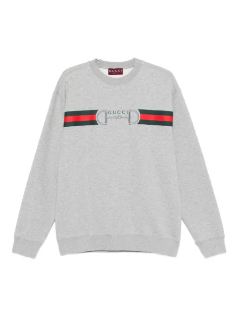 Gucci sudadera con logo y motivo de rayas