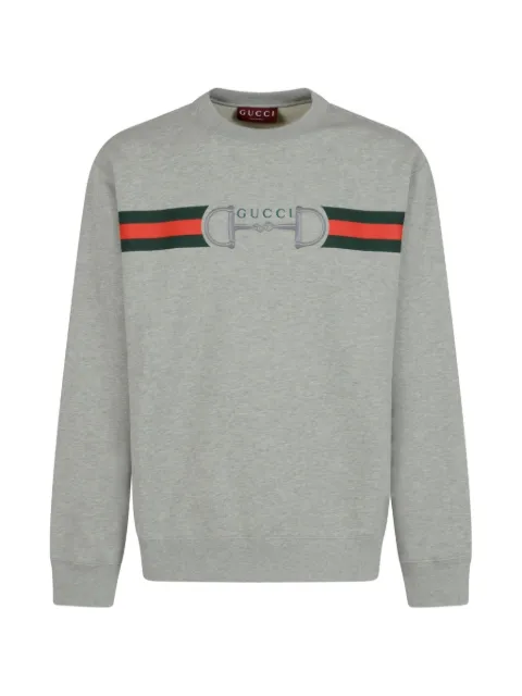 Gucci striped logo crew-neck sweatshirt