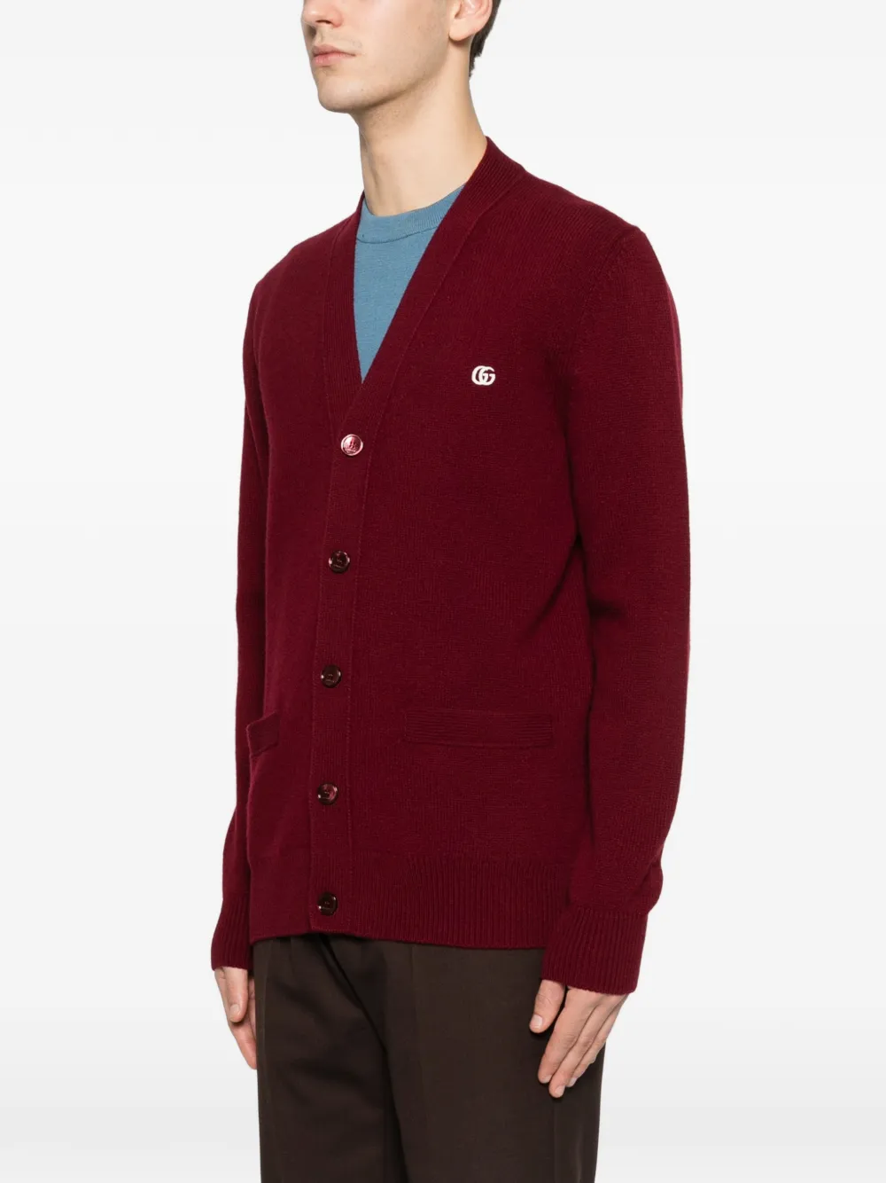  Gucci V-neck Cardigan - Red 