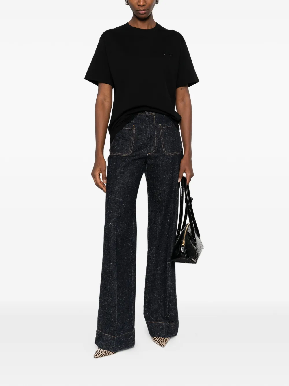 Gucci T-shirt verfraaid met horsebit Zwart
