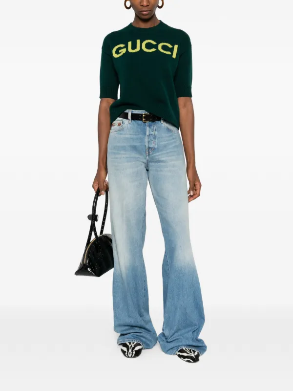 Gucci Horsebit Flared Jeans | Blue | FARFETCH
