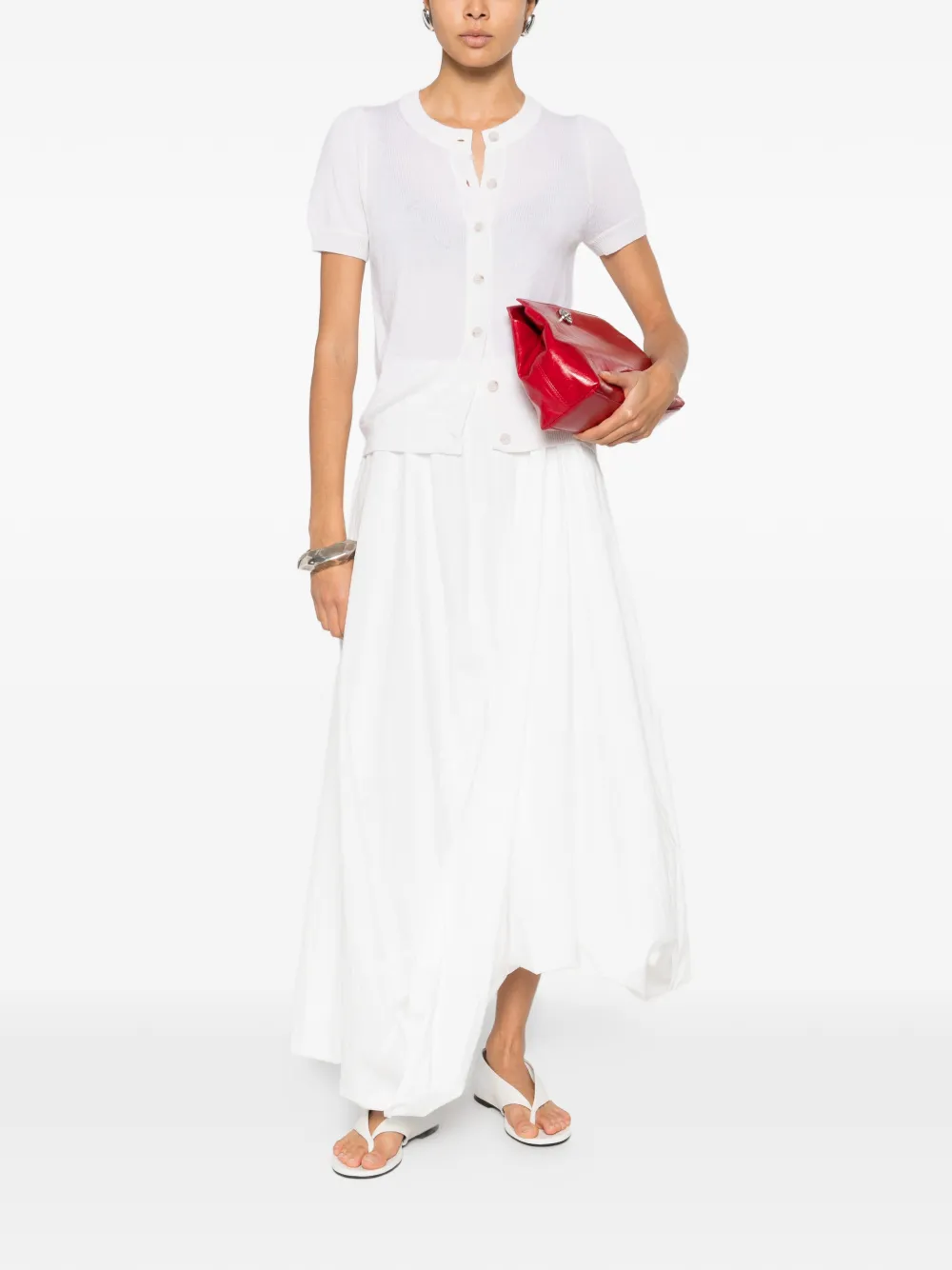 Allude button -fastening short-sleeve cardigan | T-Shirts & Jersey Shirts | Image 2