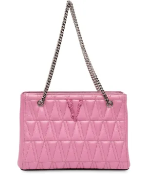 Prada Pre-Owned 2010s キルティング チェーン ハンドバッグ | ピンク