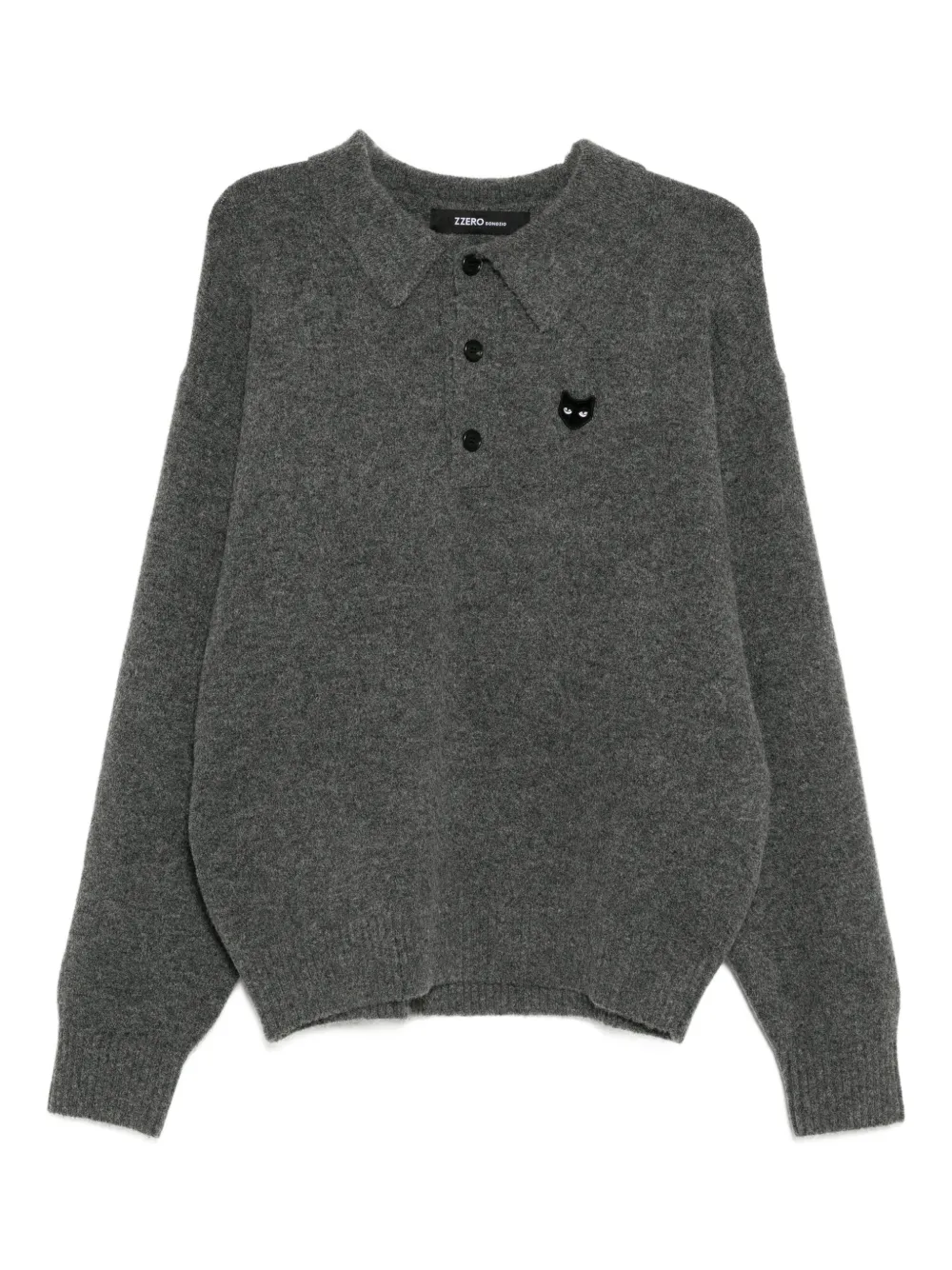 SONGZIO Pullover mit Panther-Stickerei - Grau