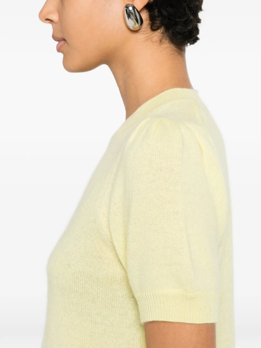 Allude T-shirt met korte mouwen Geel