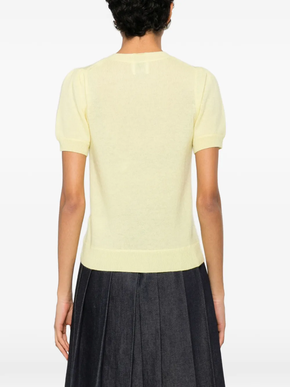 Allude T-shirt met korte mouwen Geel