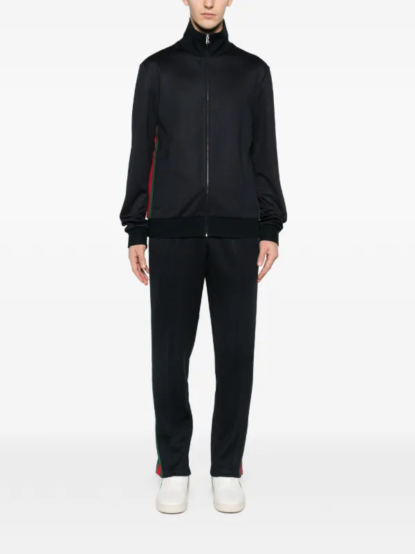 Gucci Stripe zip-fastening Sweatshirt | Blue | FARFETCH ID