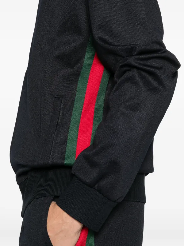 Gucci Stripe zip-fastening Sweatshirt | Blue | FARFETCH ID
