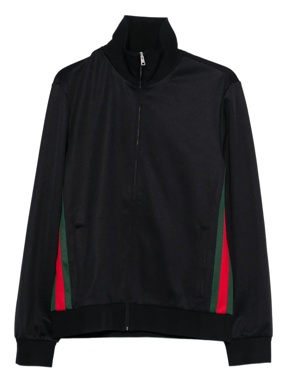 Gucci stripe zip-fastening sweatshirt - Blau