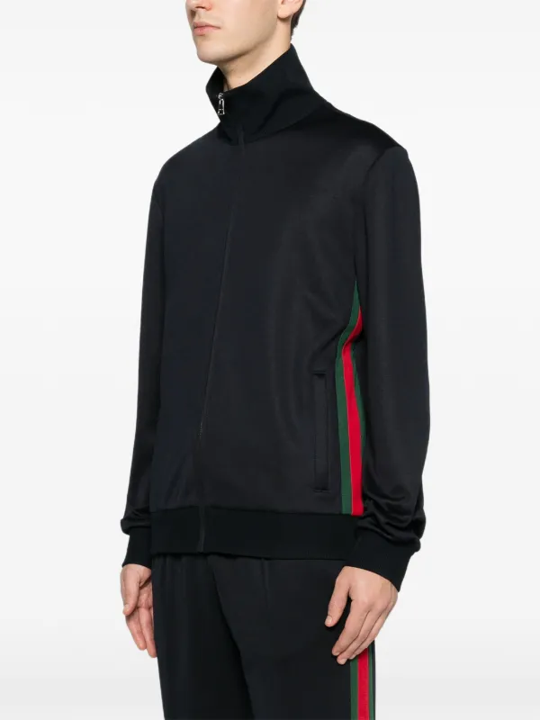 Gucci Stripe zip-fastening Sweatshirt | Blue | FARFETCH ID