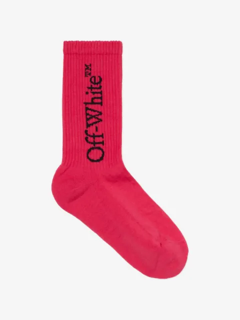 Off-White logo-detail mid calf socks