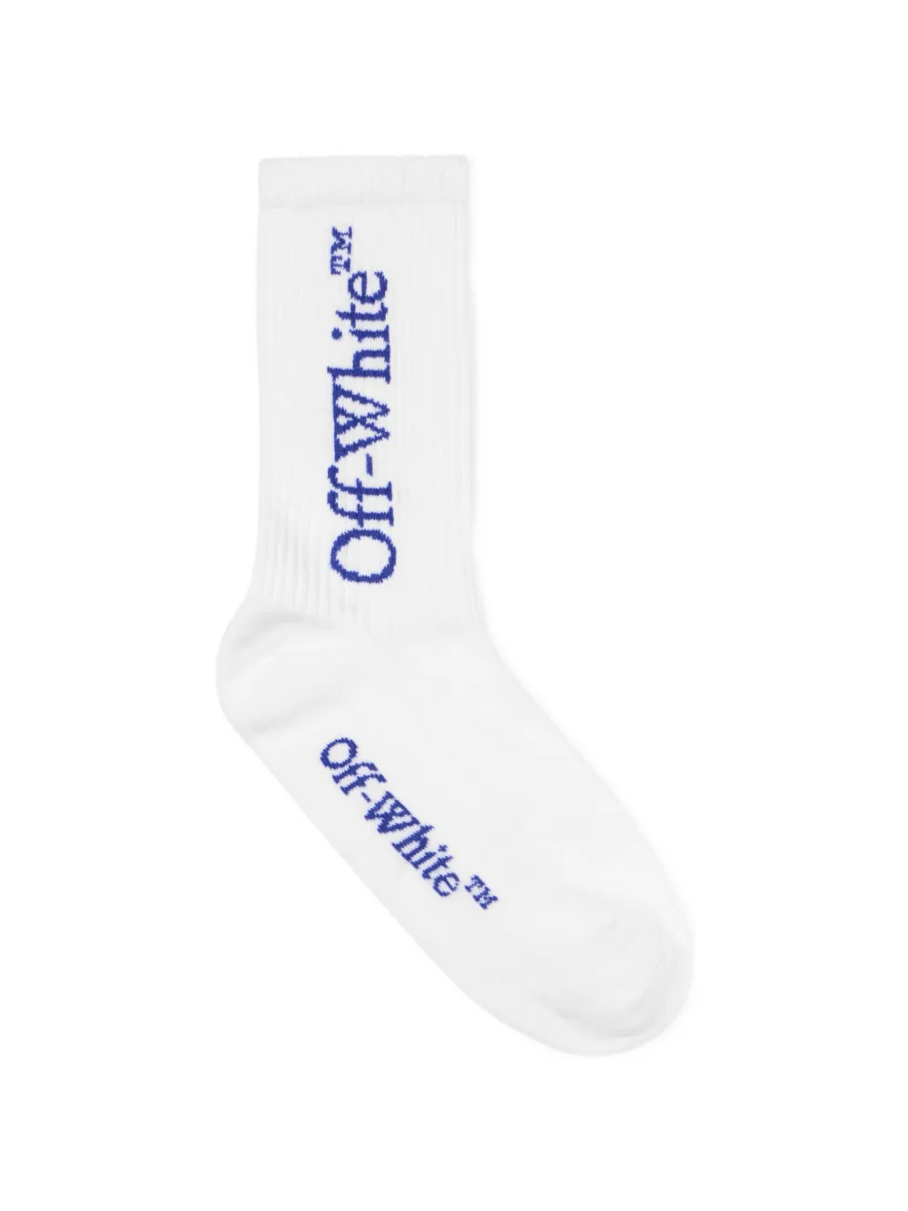 Off-White bookish calf socks - Bianco