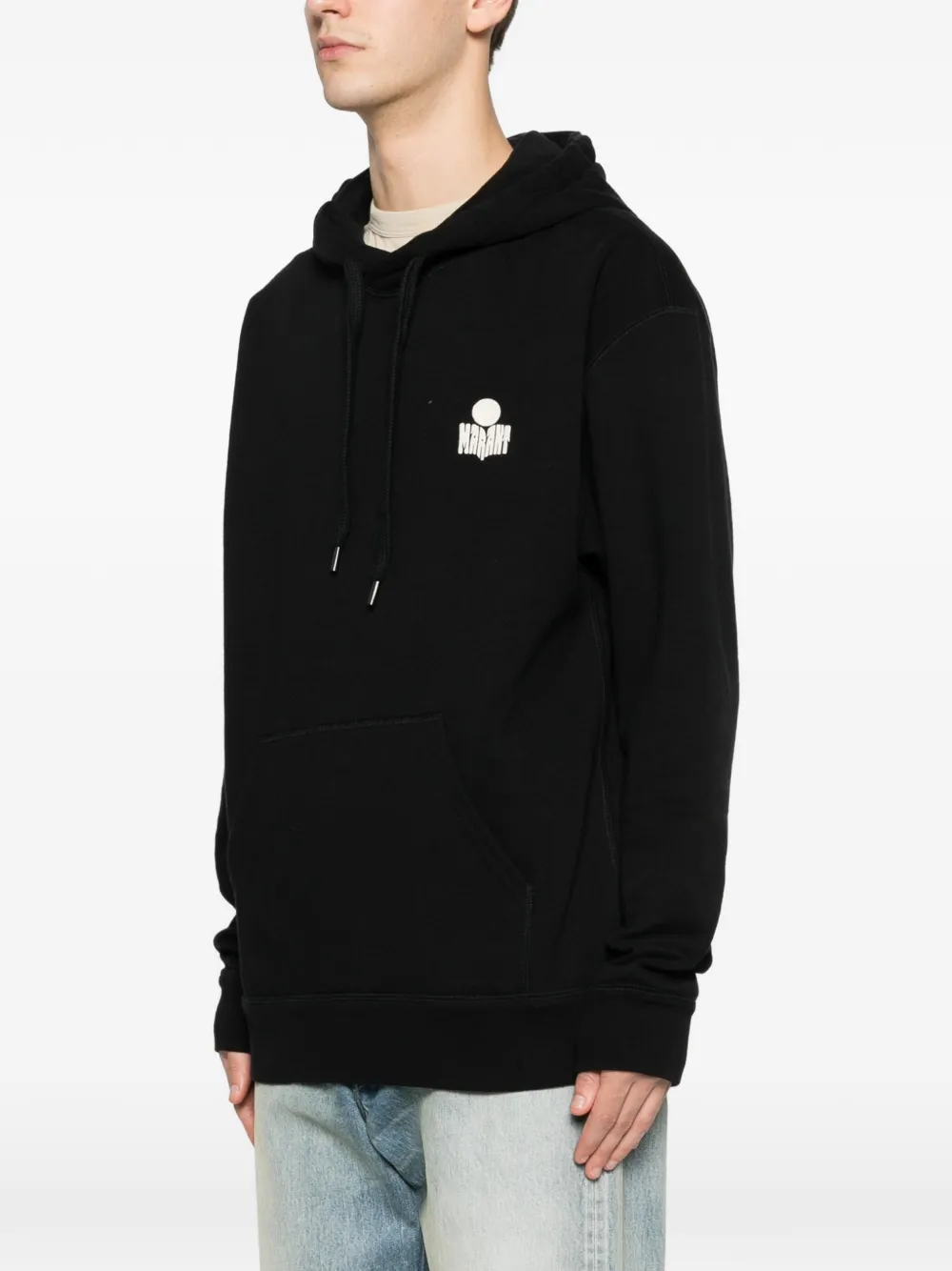 Matte Logo-Embroidered Hoodie