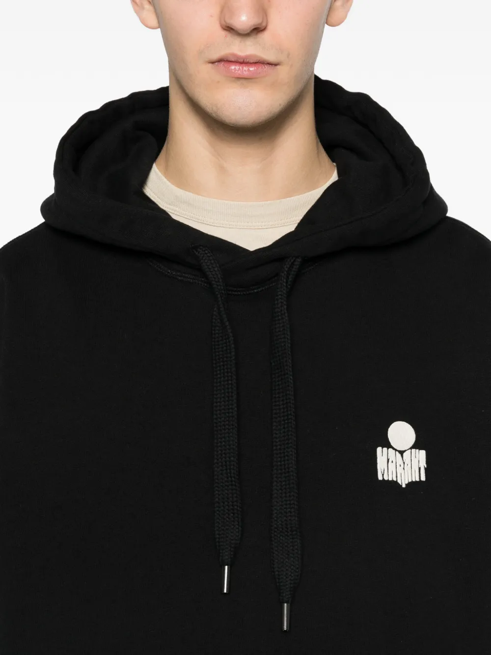 Matte Logo-Embroidered Hoodie