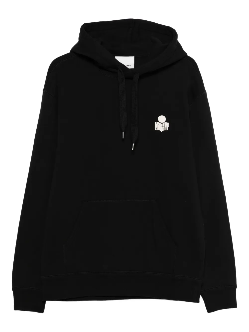 MARANT Matte logo-embroidered hoodie - Black