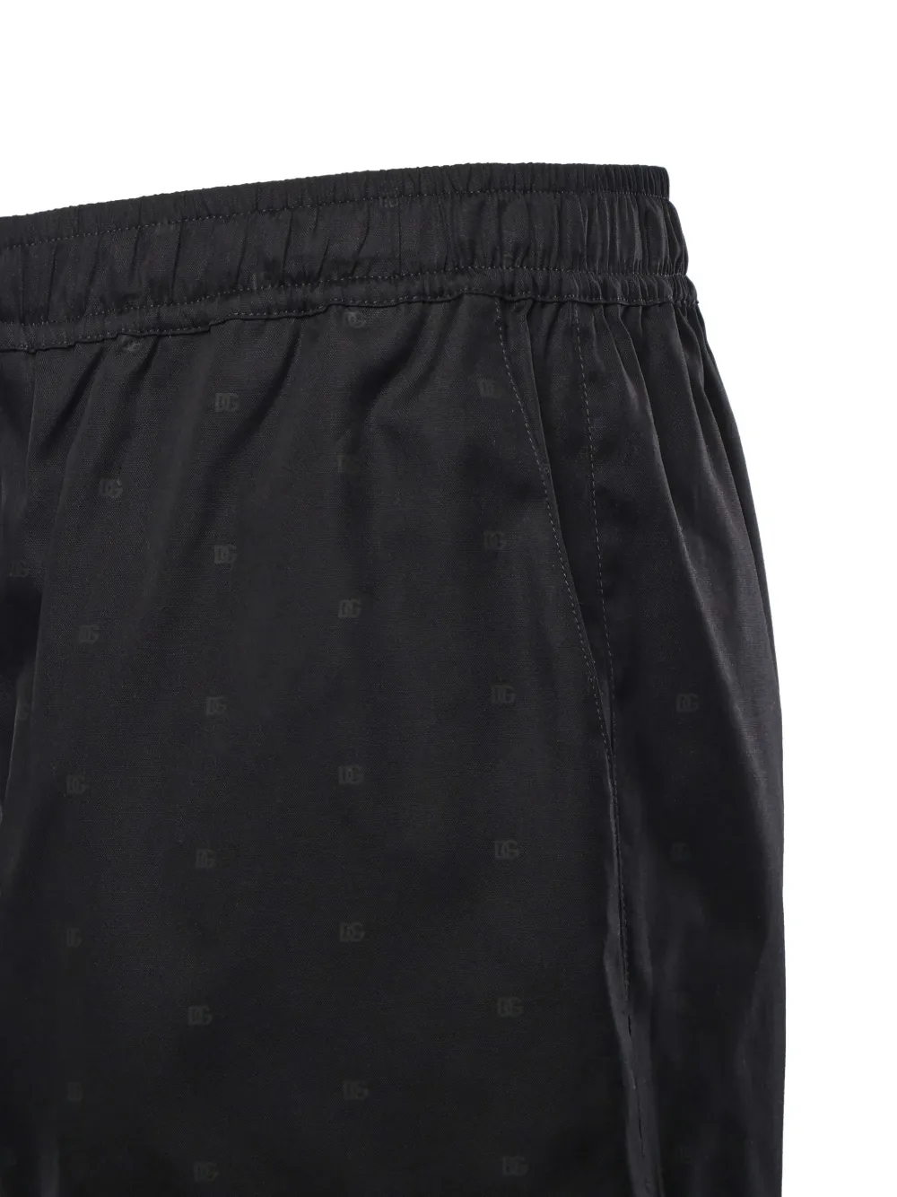  Dolce & Gabbana Drawstring Pattern Trousers - Black 