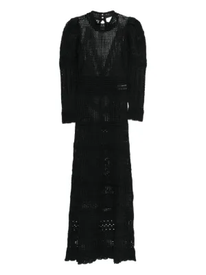 Zadig&Voltaire Memphis pointelle-knit Maxi Dress | Black | FARFETCH