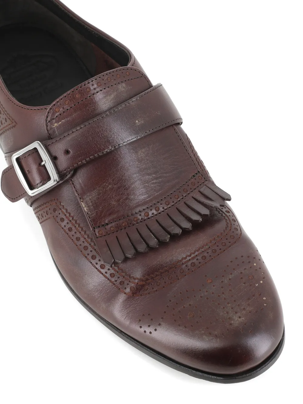 Church's Shangai fringed buckle leather monk shoes Bruin