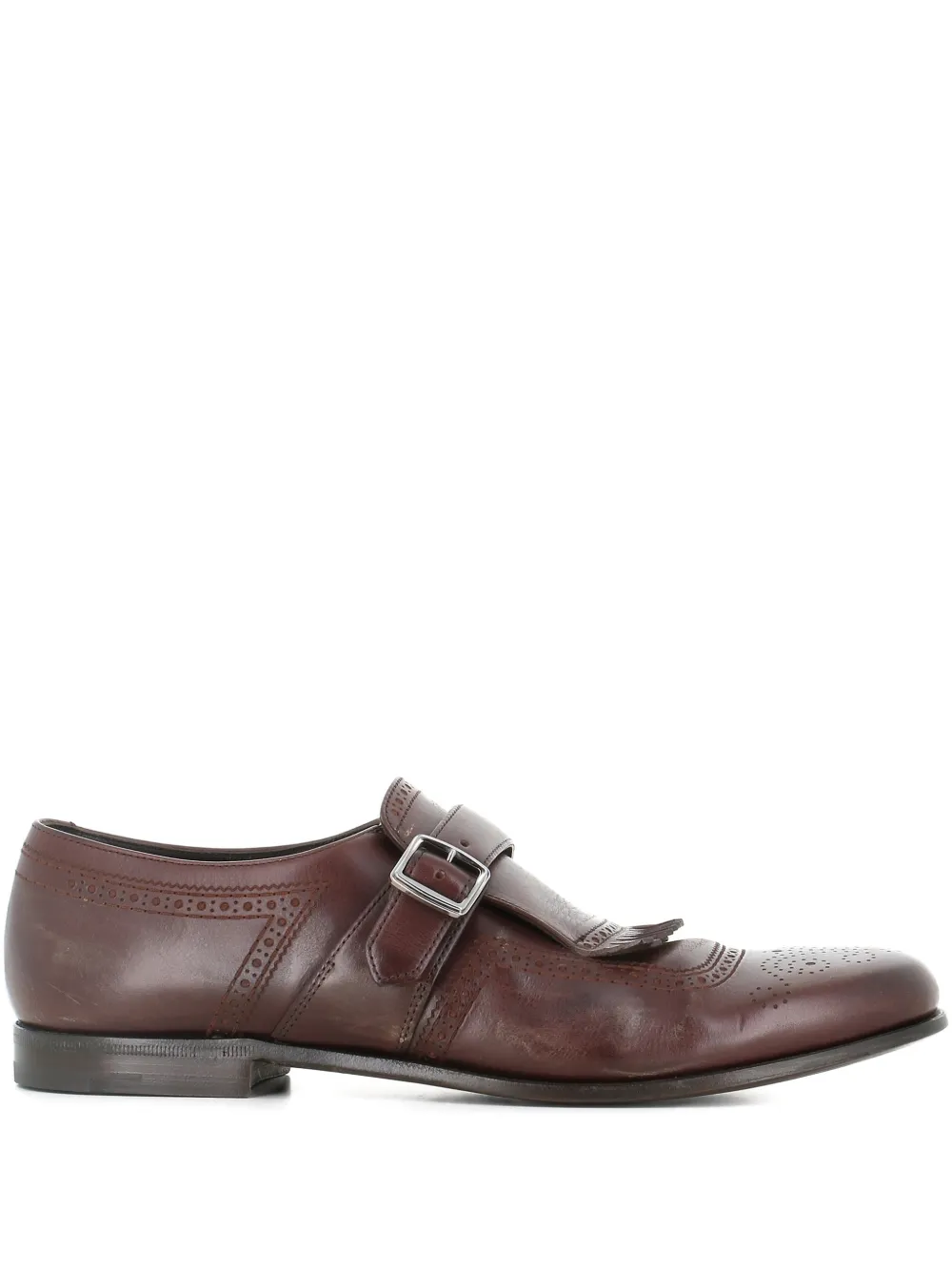 Church's Shangai fringed buckle leather monk shoes Bruin