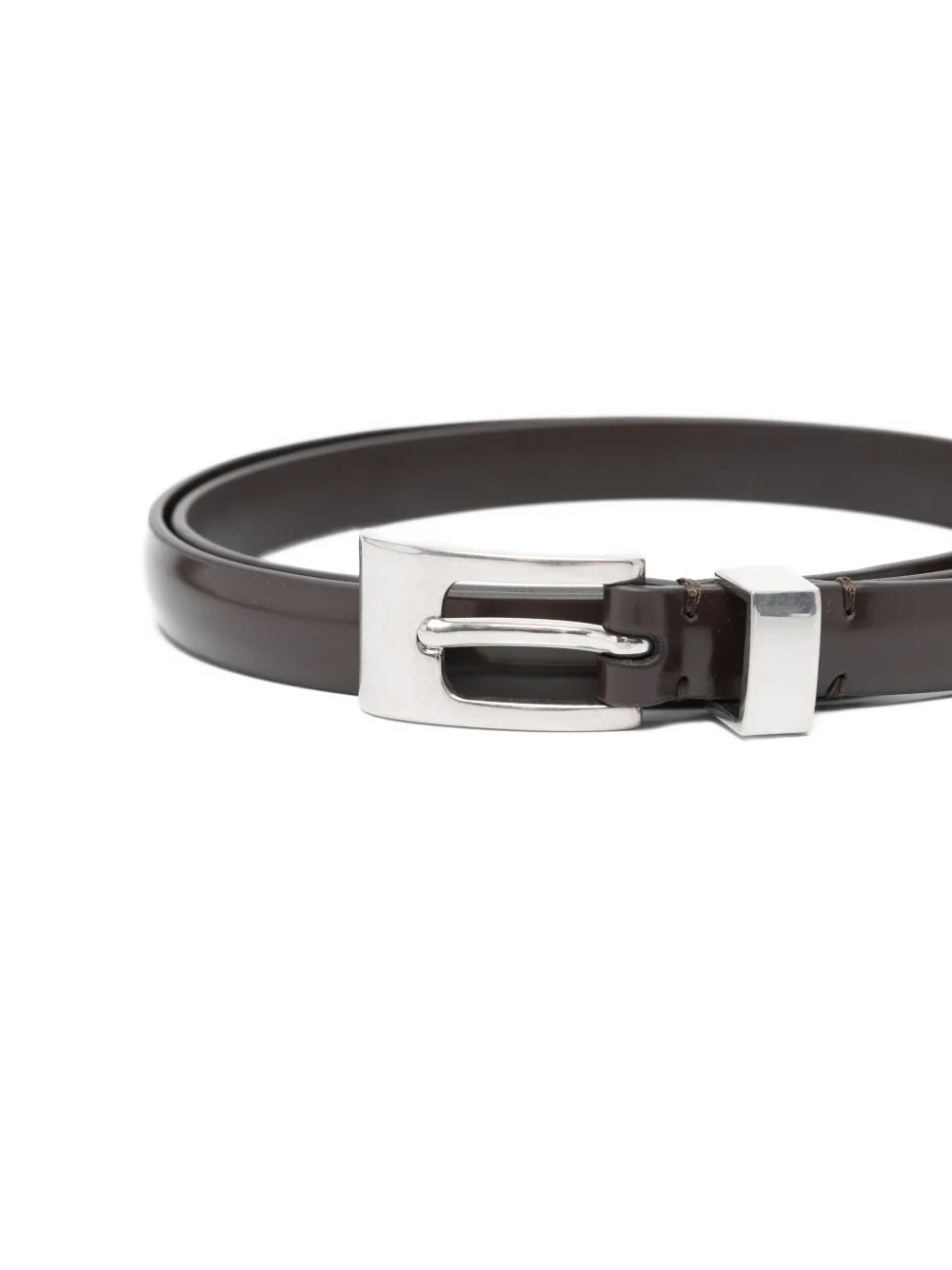  The Row Silver-tone Buckle Belt - Brown 