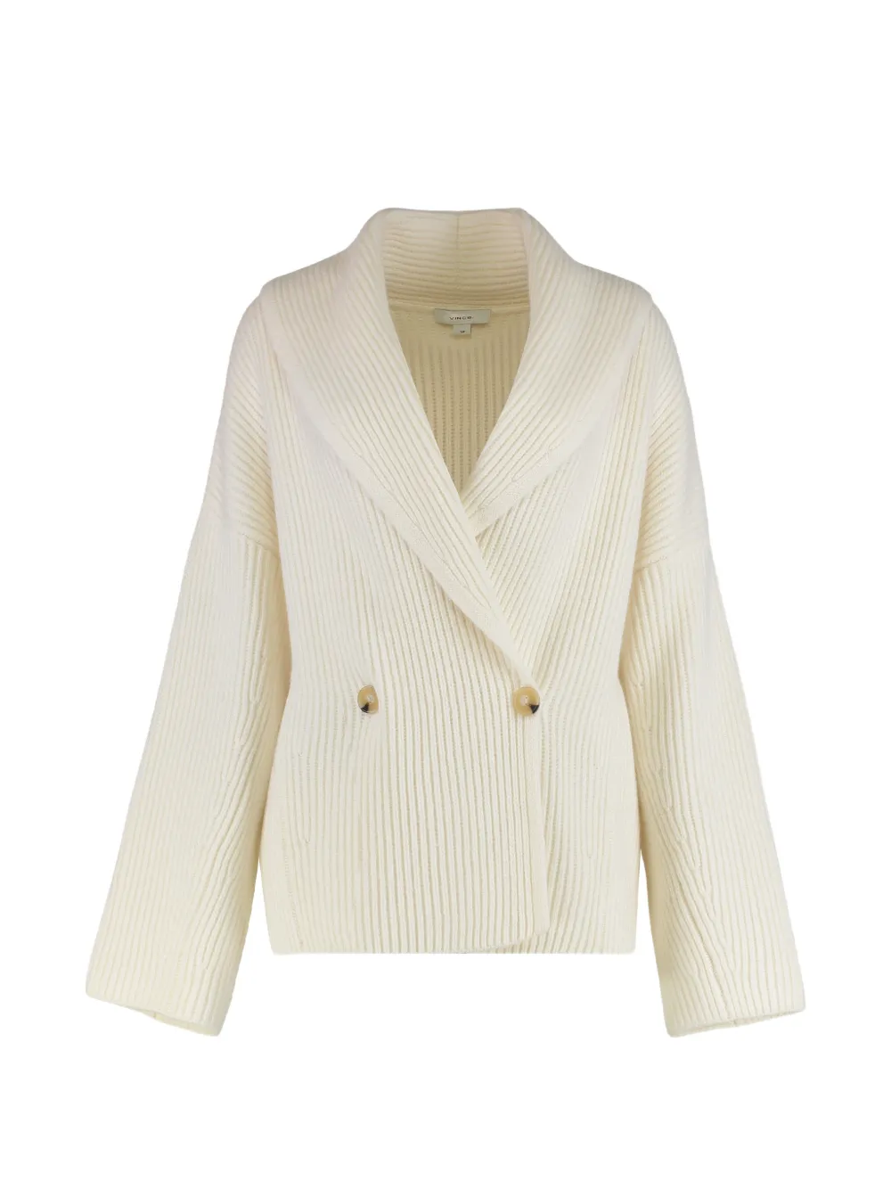 Vince ribbed double-breasted cardigan - Neutrals