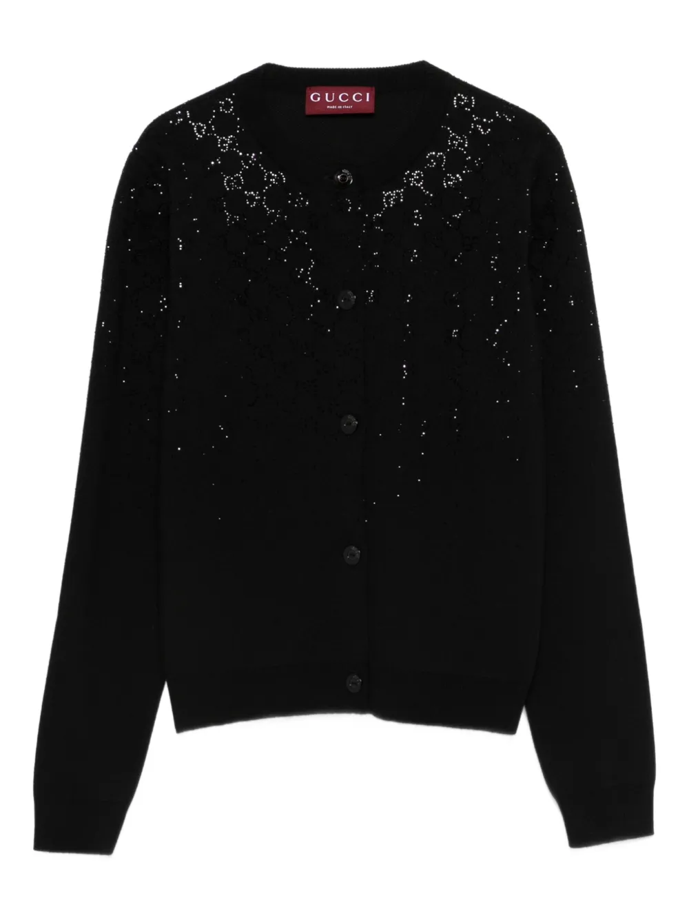 Gucci embellished button knitwear - Black