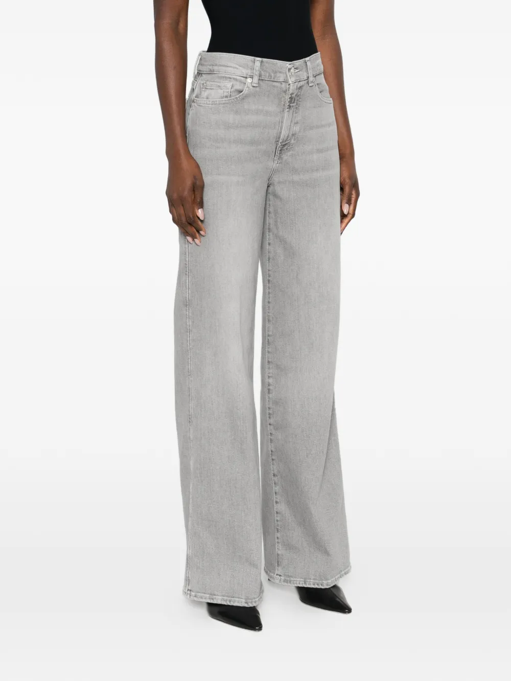 7 For All Mankind Lotta jeans met wijde pijpen Grijs
