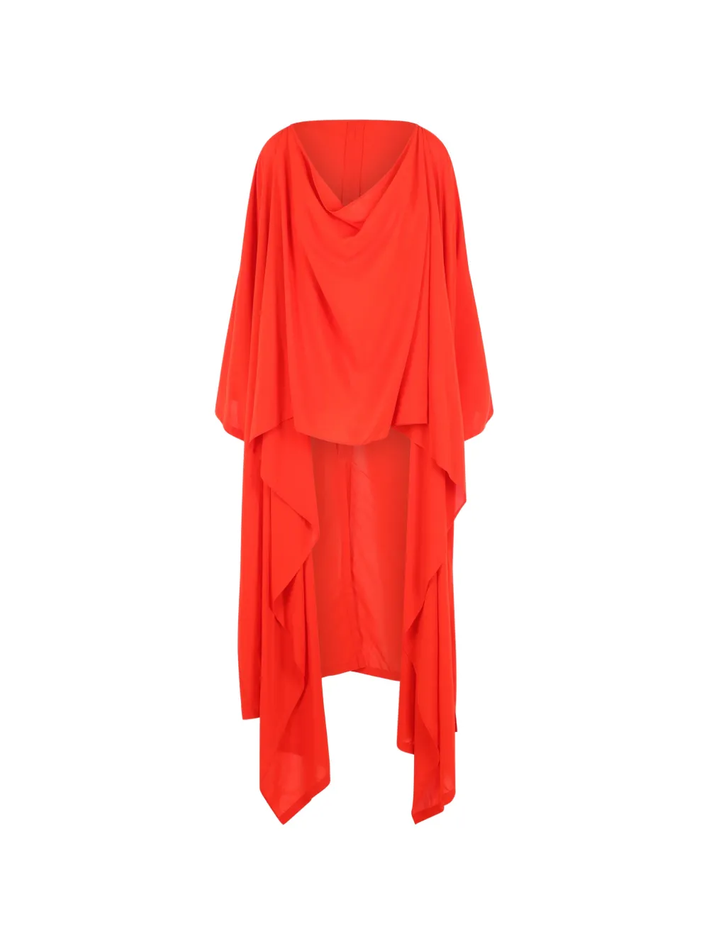Yohji Yamamoto draped asymmetric cape - Rot